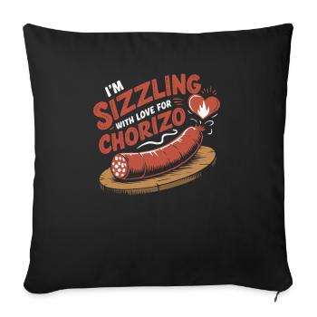 Chorizo Mexican Food Mexico Cuisine Foodie Sausage - Sofa pillowcase 17,3'' x 17,3'' (45 x 45 cm) - black - Front