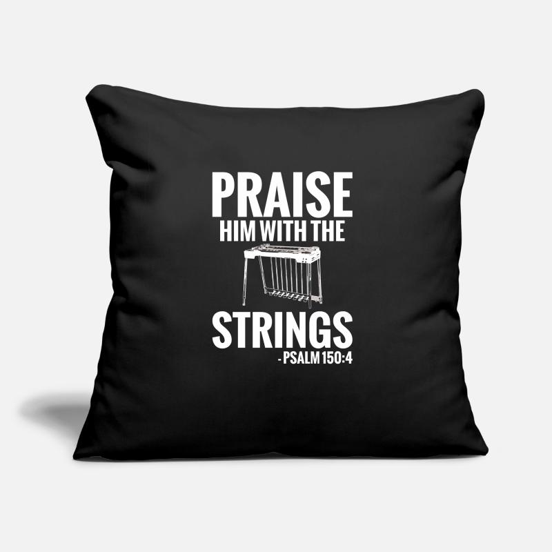 Praise Him with the Strings Psalm 150:4 Sofa pillowcase 17,3'' x 17,3'' (45 x 45 cm)
