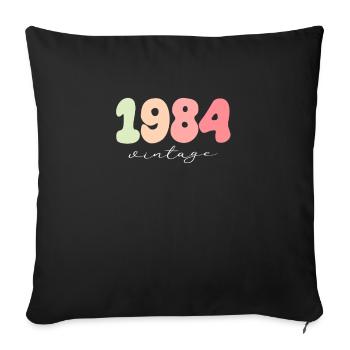 Date de naissance Année de naissance 1984 - Housse de coussin décorative 45 x 45 cm - noir - Devant