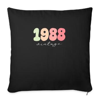 Anniversaire Année de naissance 1988 - Housse de coussin décorative 45 x 45 cm - noir - Devant