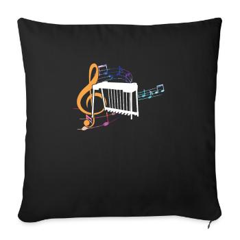 I play pedal steel guitar, what's yours - Sofa pillowcase 17,3'' x 17,3'' (45 x 45 cm) - black - Front