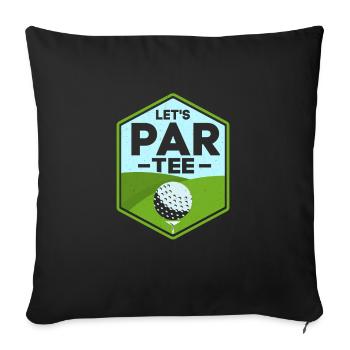 Let’s Par Tee Golf Golfeur - Housse de coussin décorative 45 x 45 cm - noir - Devant