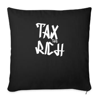 Impôt Les Riches Rétro Anticapitaliste Vintage Pol - Housse de coussin décorative 45 x 45 cm - noir - Devant