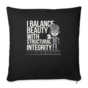 Emploi d’ingénieur en structure Ingénierie des structures - Housse de coussin décorative 45 x 45 cm - noir - Devant