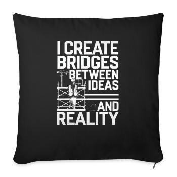 Emploi d’ingénieur en structure Ingénierie des structures - Housse de coussin décorative 45 x 45 cm - noir - Devant
