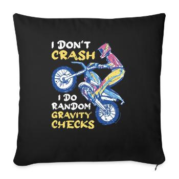 Motorcycle Motorcyclist Men Motorcycle - Sofa pillowcase 17,3'' x 17,3'' (45 x 45 cm) - black - Front