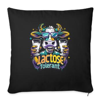 Lactose tolerant - Sofa pillowcase 17,3'' x 17,3'' (45 x 45 cm) - black - Front