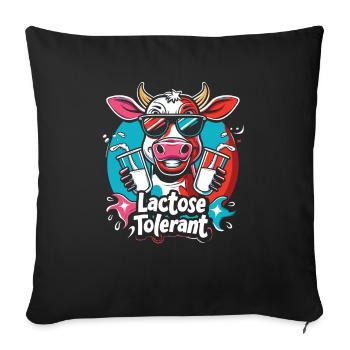 Lactose tolerant - Sofa pillowcase 17,3'' x 17,3'' (45 x 45 cm) - black - Front