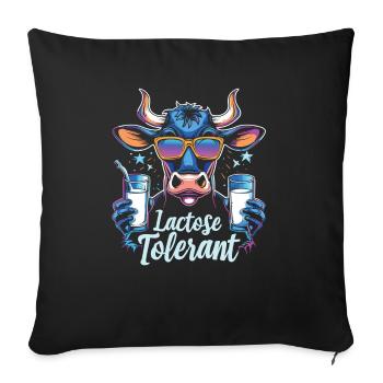 Lactose tolerant - Sofa pillowcase 17,3'' x 17,3'' (45 x 45 cm) - black - Front