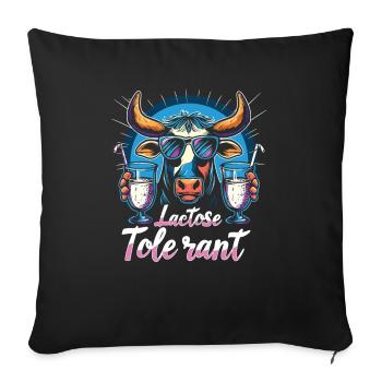Lactose tolerant - Sofa pillowcase 17,3'' x 17,3'' (45 x 45 cm) - black - Front