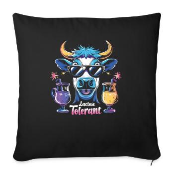Lactose tolerant - Sofa pillowcase 17,3'' x 17,3'' (45 x 45 cm) - black - Front