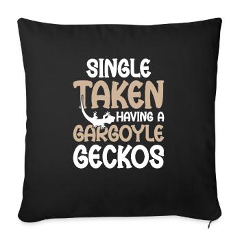 Single Taken With Gargoyle Geckos - Sofa pillowcase 17,3'' x 17,3'' (45 x 45 cm) - black - Front