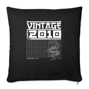 Samurai Spirit Born 2010 - Vintage Dragon 15th - Sofa pillowcase 17,3'' x 17,3'' (45 x 45 cm) - black - Front