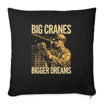 Crane Operator Job Profession Construction Worker - Sofa pillowcase 17,3'' x 17,3'' (45 x 45 cm) - black - Front