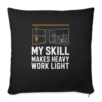 Crane Operator Job Profession Construction Worker - Sofa pillowcase 17,3'' x 17,3'' (45 x 45 cm) - black - Front