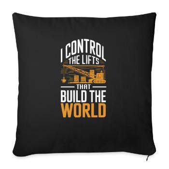 Crane Operator Job Profession Construction Worker - Sofa pillowcase 17,3'' x 17,3'' (45 x 45 cm) - black - Front