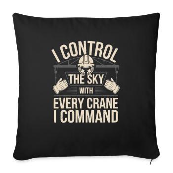 Crane Operator Job Profession Construction Worker - Sofa pillowcase 17,3'' x 17,3'' (45 x 45 cm) - black - Front