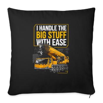 Crane Operator Job Profession Construction Worker - Sofa pillowcase 17,3'' x 17,3'' (45 x 45 cm) - black - Front