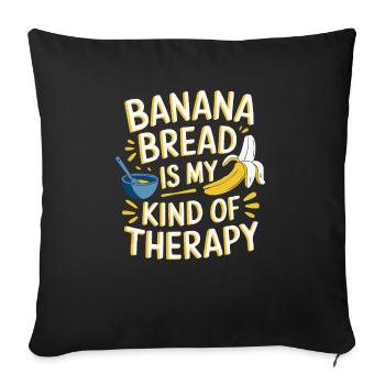 Banana Bread Eater Food Lover Breakfast Foodie - Housse de coussin décorative 45 x 45 cm - noir - Devant