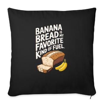 Banana Bread Eater Food Lover Breakfast Foodie - Housse de coussin décorative 45 x 45 cm - noir - Devant