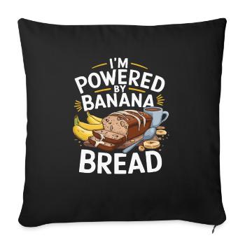 Banana Bread Eater Food Lover Breakfast Foodie - Housse de coussin décorative 45 x 45 cm - noir - Devant