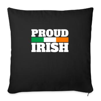 Proud Irish Ireland Irish Flag Proud Irishman - Sofa pillowcase 17,3'' x 17,3'' (45 x 45 cm) - black - Front