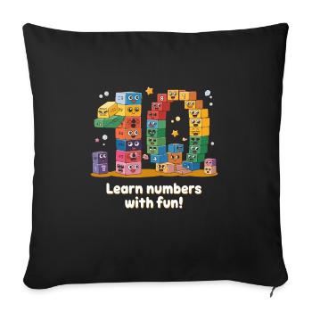 NOMBRE JOUR - Housse de coussin décorative 45 x 45 cm - noir - Devant