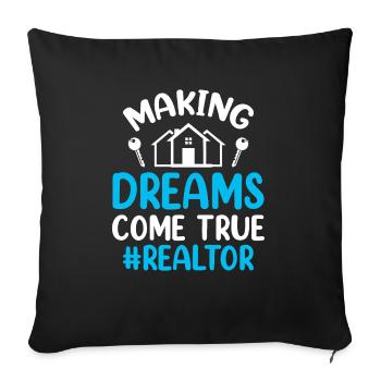 Agents immobiliers Agents immobiliers - Housse de coussin décorative 45 x 45 cm - noir - Devant