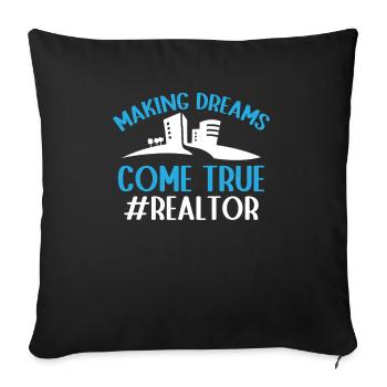 Agents immobiliers Agents immobiliers - Housse de coussin décorative 45 x 45 cm - noir - Devant