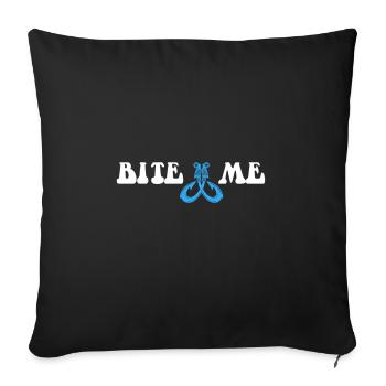 Mordez-moi - Housse de coussin décorative 45 x 45 cm - noir - Devant