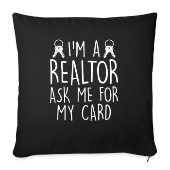 Real Estate Agents Real Estate Agents - Sofa pillowcase 17,3'' x 17,3'' (45 x 45 cm) - black - Front