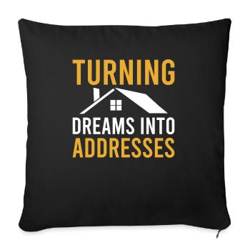 Agents immobiliers Agents immobiliers - Housse de coussin décorative 45 x 45 cm - noir - Devant