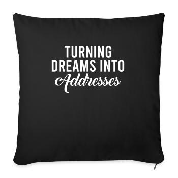 Real Estate Agents Real Estate Agents - Sofa pillowcase 17,3'' x 17,3'' (45 x 45 cm) - black - Front