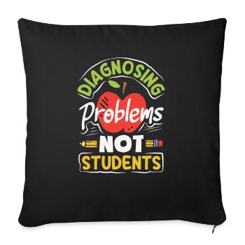 Schule Psych Berater Psychologie - Sofakissenbezug 45 x 45 cm - Schwarz - Vorne