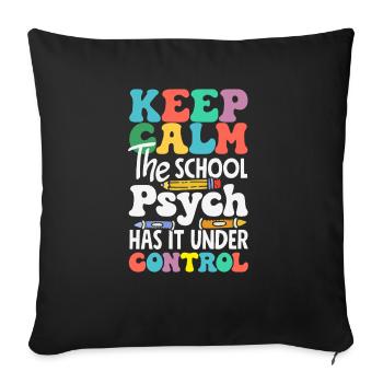 Schule Psych Berater Psychologie - Sofakissenbezug 45 x 45 cm - Schwarz - Vorne