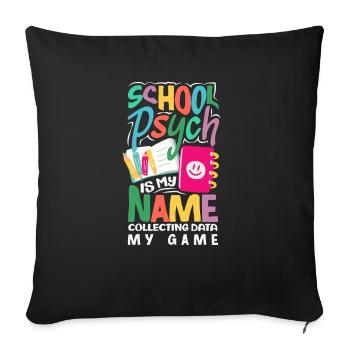 Schule Psych Berater Psychologie - Sofakissenbezug 45 x 45 cm - Schwarz - Vorne