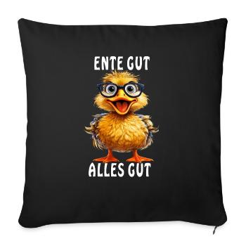 DUCK GOOD ALL GOOD - Sofa pillowcase 17,3'' x 17,3'' (45 x 45 cm) - black - Front