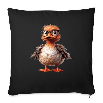 DUCK GLASSES - Sofa pillowcase 17,3'' x 17,3'' (45 x 45 cm) - black - Front