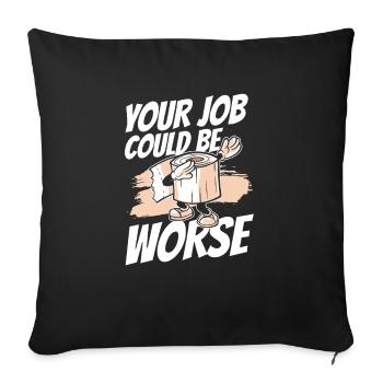 Drôle '0 jours depuis que j’ai fait caca pour la dernière fois - Housse de coussin décorative 45 x 45 cm - noir - Devant