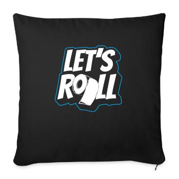 Drôle '0 jours depuis que j’ai fait caca pour la dernière fois - Housse de coussin décorative 45 x 45 cm - noir - Devant