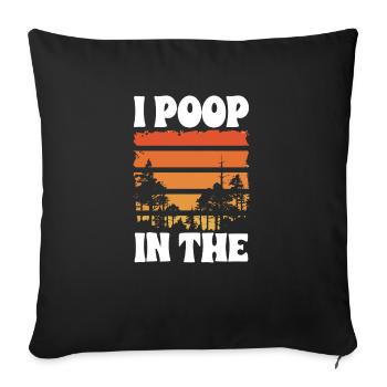 Drôle '0 jours depuis que j’ai fait caca pour la dernière fois - Housse de coussin décorative 45 x 45 cm - noir - Devant