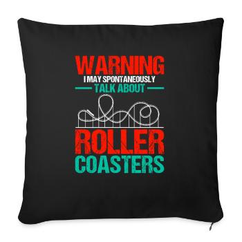 Roller Coaster Track Roller Coaster Lovers Völker - Sofa pillowcase 17,3'' x 17,3'' (45 x 45 cm) - black - Front