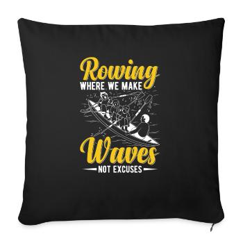 Rowing Team for Coxswain Lover Coastal Rowing - Sofa pillowcase 17,3'' x 17,3'' (45 x 45 cm) - black - Front