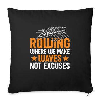 Rowing Team for Coxswain Lover Coastal Rowing - Sofa pillowcase 17,3'' x 17,3'' (45 x 45 cm) - black - Front