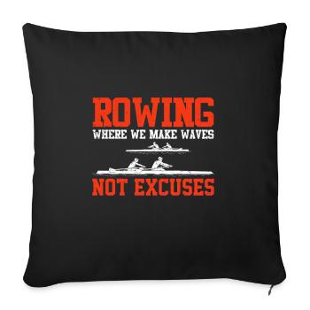 Rowing Team for Coxswain Lover Coastal Rowing - Sofa pillowcase 17,3'' x 17,3'' (45 x 45 cm) - black - Front