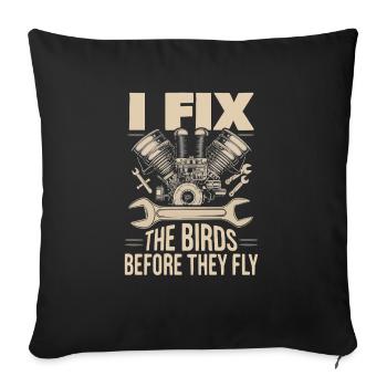 Aircraft Technician Avionics Maintenance Airport - Sofa pillowcase 17,3'' x 17,3'' (45 x 45 cm) - black - Front