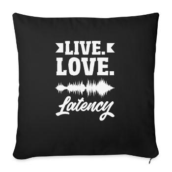 Funny Audiovisual Technician AV Tec - Sofa pillowcase 17,3'' x 17,3'' (45 x 45 cm) - black - Front