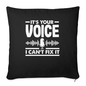 Funny Audiovisual Technician AV Tec - Sofa pillowcase 17,3'' x 17,3'' (45 x 45 cm) - black - Front