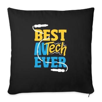 Funny Audiovisual Technician AV Tec - Sofa pillowcase 17,3'' x 17,3'' (45 x 45 cm) - black - Front