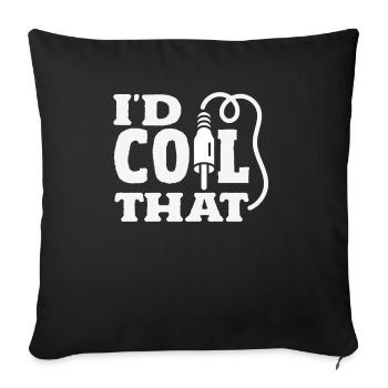 Funny Audiovisual Technician AV Tec - Sofa pillowcase 17,3'' x 17,3'' (45 x 45 cm) - black - Front
